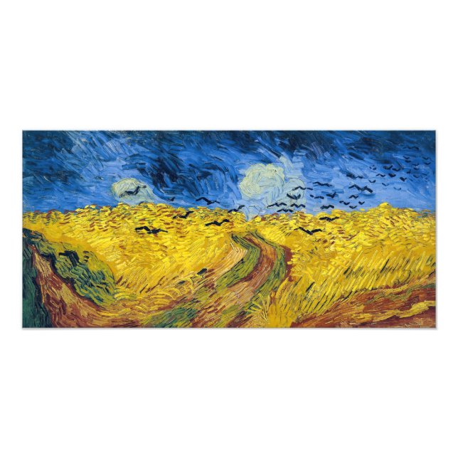 Vincent van Gogh - Spannmålsfält med kråkor Fototryck (Framsidan)