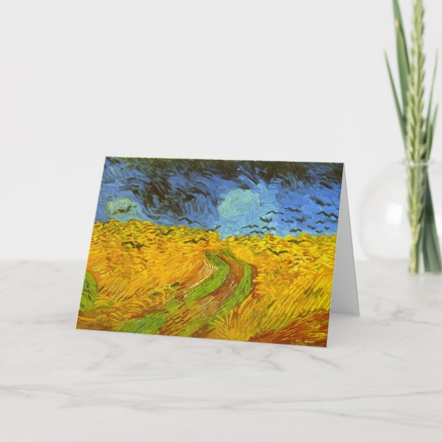 Vincent van Gogh Spannmålsfält med kråkor Kort (Framsida)