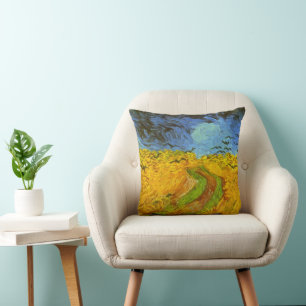 Vincent van Gogh Spannmålsfält med kråkor Kudde