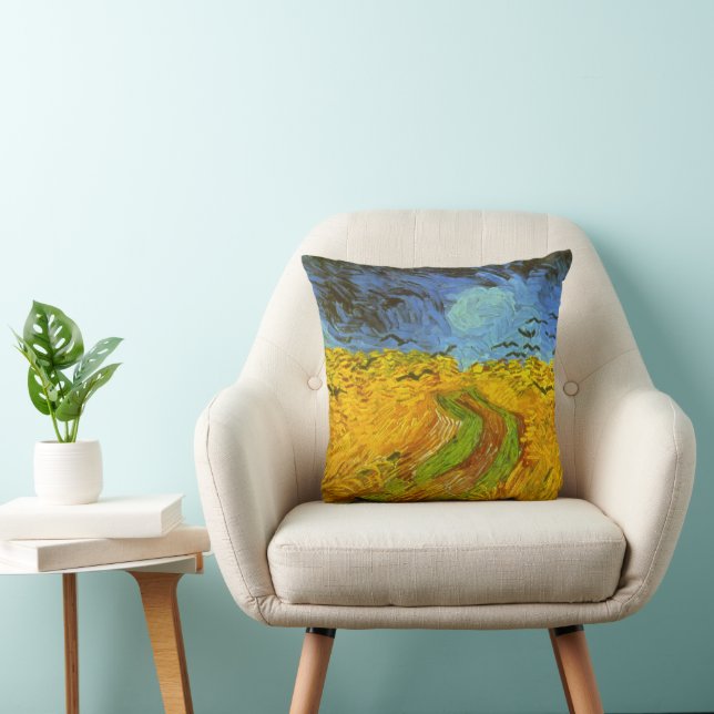 Vincent van Gogh Spannmålsfält med kråkor Kudde (Stol)