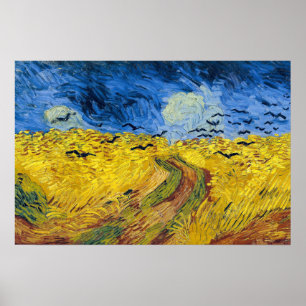 Vincent van Gogh - Spannmålsfält med kråkor Poster