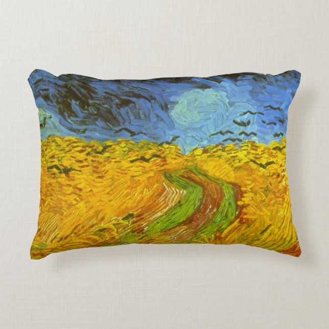 Vincent van Gogh Spannmålsfält med kråkor Prydnadskudde (Framsidan)