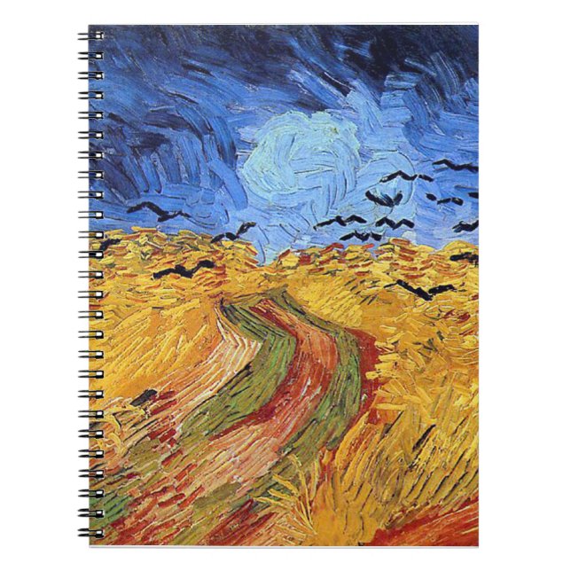 Vincent Van Gogh - Spannmålsfält med svarta kråkor Anteckningsbok (Framsidan)