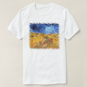 Vincent Van Gogh - Spannmålsfält med svarta kråkor T Shirt