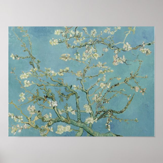 Vincent van Gogh, Sprig of Blommar Almond Poster (Framsidan)