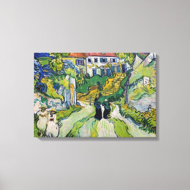 Vincent van Gogh - Stairway på Auvers Canvastryck (Framsida)