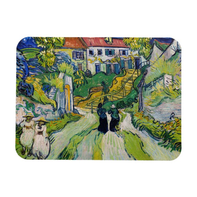 Vincent van Gogh - Stairway på Auvers Magnet (Horisontell)