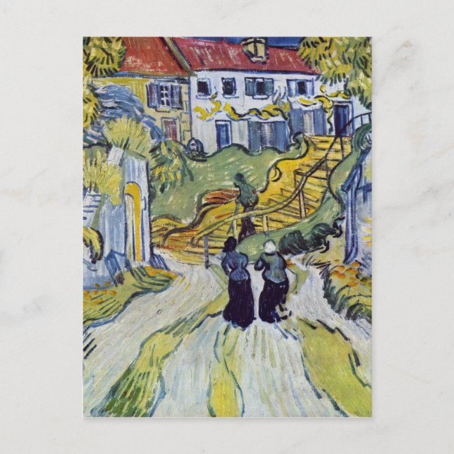 Vincent van Gogh - Stairway på Auvers Vykort (Framsida)