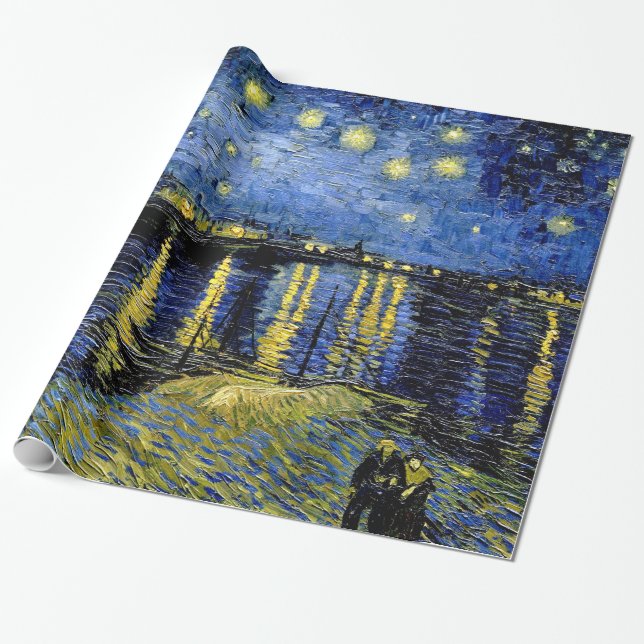 Vincent Van Gogh Starry Natt 1888 Wrapping Papper Presentpapper (Utrullad)