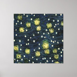 Vincent van Gogh Starry Natt 1889 Stil Art Canvastryck
