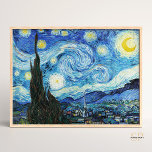 Vincent van Gogh Starry Natt Art Print Retro Poster<br><div class="desc">Vincent van Goghs mästerverk,  "Starry Natt",  finns nu som konsttryck. Ta med den här koniska målningens tidslösa skönhet till din hemdekör och låt stjärnorna skina i ditt utrymme.</div>