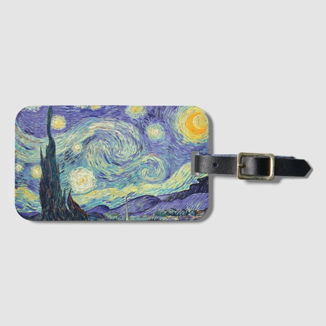 Vincent Van Gogh/ Starry Natt Bagagebricka (Framsida horisontal)
