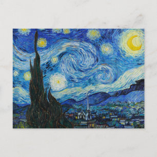 Vincent Van Gogh, Starry Natt Fine Art Helg Vykort