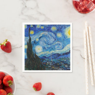 Vincent Van Gogh, Starry Natt Fine Art Pappersservett
