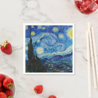 Vincent Van Gogh, Starry Natt Fine Art Pappersservett