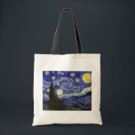 Vincent Van Gogh - Starry Natt Fine Art Tygkasse<br><div class="desc">Vincent Van Gogh är Starry Natt. Olja på canvas från 1889, Starry Night, målades medan Van Gogh befann sig i asyl på Saint-Remy, Frankrike, och betraktas som ett av hans underbarare mästerverk. Även om det är en nattscen målades det under dagen och representerar synen från fönstret i Van Goghs sanitariumsovrum....</div>
