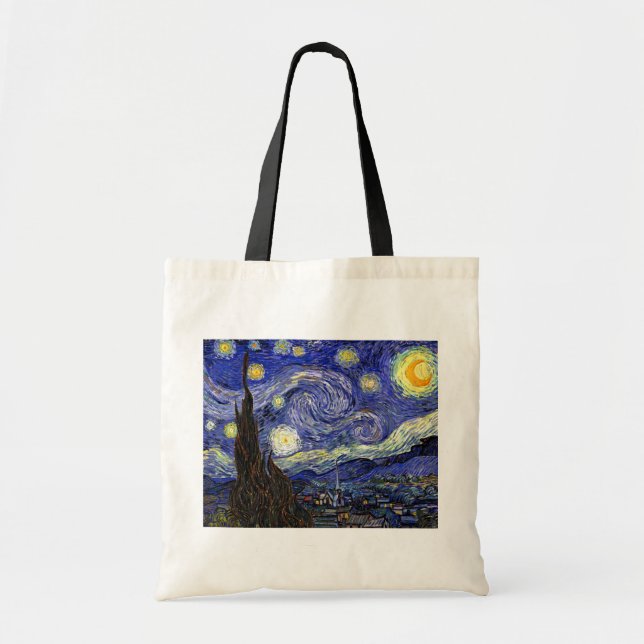 Vincent Van Gogh - Starry Natt Fine Art Tygkasse (Framsidan)
