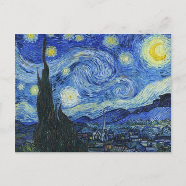 Vincent Van Gogh - Starry Natt Helg Vykort (Framsida)