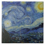 Vincent van Gogh - Starry Natt Kakelplatta<br><div class="desc">Vincent van Gogh - Starry Natt - 1889 - oljemålning</div>