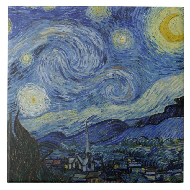 Vincent van Gogh - Starry Natt Kakelplatta (Framsidan)