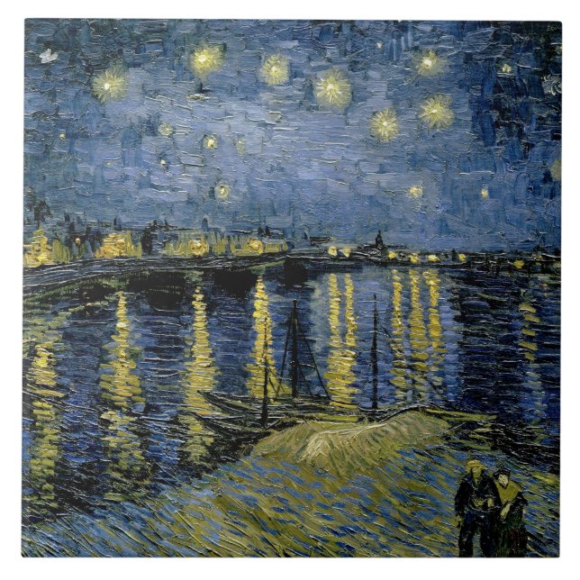 Vincent Van Gogh - Starry natt Kakelplatta (Framsidan)