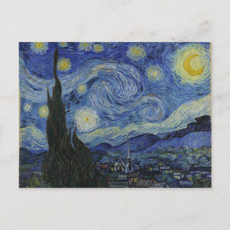 Vincent Van Gogh - Starry Natt. Konsfärg Vykort