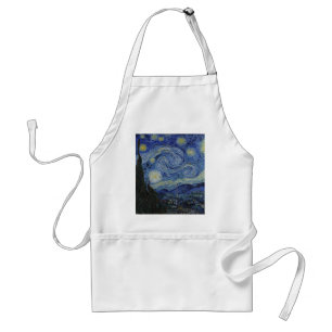 Vincent Van Gogh - Starry Natt. Konturmålning Förkläde