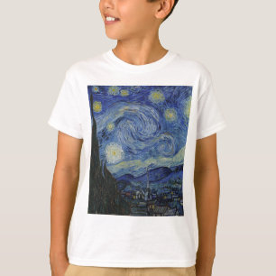 Vincent Van Gogh - Starry Natt. Konturmålning Tee