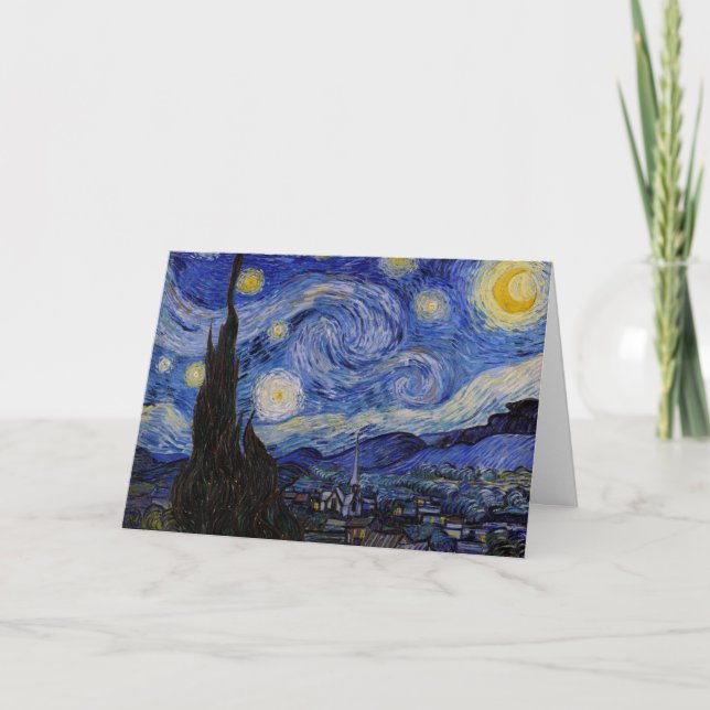 Vincent Van Gogh - Starry natt Kort (Framsida)
