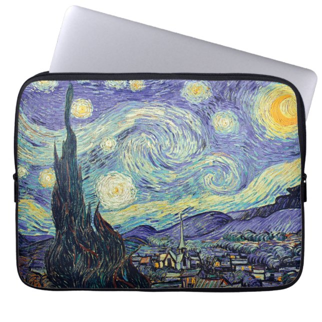 Vincent Van Gogh/ Starry Natt Laptop Fodral (Framsidan)