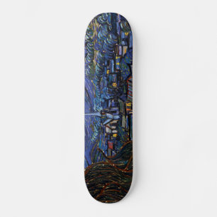 Vincent Van Gogh Starry Natt Mini Skateboard Bräda 18,5 Cm