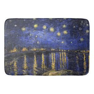 Vincent Van Gogh Starry Natt om Rhone Badrumsmatta
