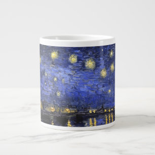 Vincent Van Gogh Starry Natt om Rhone Jumbo Mugg