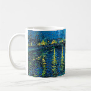 Vincent Van Gogh Starry Natt om Rhone Kaffemugg
