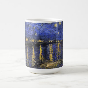 Vincent Van Gogh Starry Natt om Rhone Kaffemugg