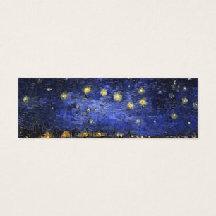 Vincent Van Gogh Starry Natt om Rhone Litet Visitkort