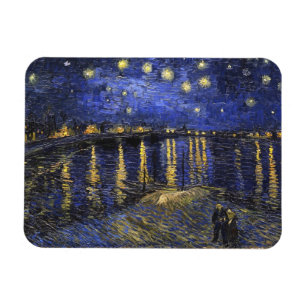 Vincent Van Gogh Starry Natt om Rhone Magnet