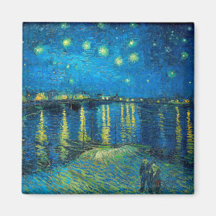 Vincent Van Gogh Starry Natt om Rhone Magnet