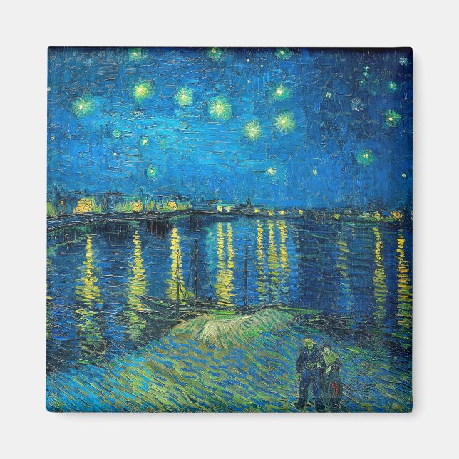 Vincent Van Gogh Starry Natt om Rhone Magnet (Framsidan)