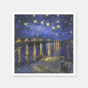 Vincent Van Gogh Starry Natt om Rhone Pappersservett