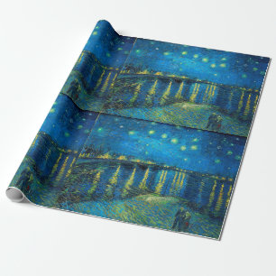 Vincent Van Gogh Starry Natt om Rhone Presentpapper