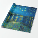 Vincent Van Gogh Starry Natt om Rhone Presentpapper<br><div class="desc">Vincent Van Gogh Starry Natt om Rhone Wrapping Papper</div>