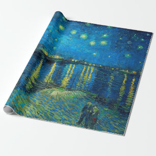 Vincent Van Gogh Starry Natt om Rhone Presentpapper