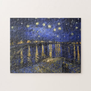 Vincent Van Gogh Starry Natt om Rhone Pussel