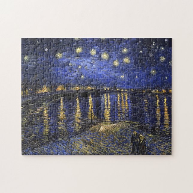 Vincent Van Gogh Starry Natt om Rhone Pussel (Horisontell)
