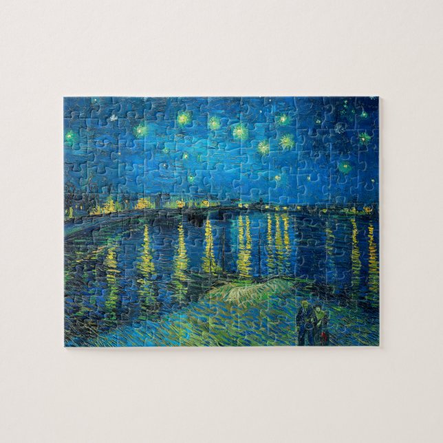 Vincent Van Gogh Starry Natt om Rhone Pussel (Horisontell)