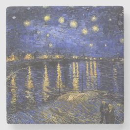 Vincent Van Gogh Starry Natt om Rhone Underlägg Sten