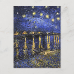 Vincent Van Gogh Starry Natt om Rhone Vykort