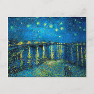 Vincent Van Gogh Starry Natt om Rhone Vykort