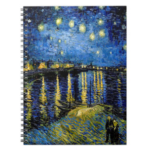 Vincent Van Gogh Starry Natt över Rhone 1888 Anteckningsbok